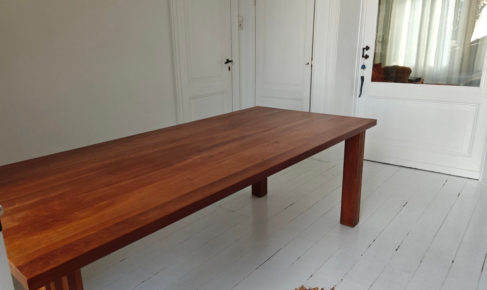 Art of Living Joop van Arnhem tafel kersenhout 100x220cm, Ophalen, Gebruikt, 100 tot 150 cm, 200 cm of meer