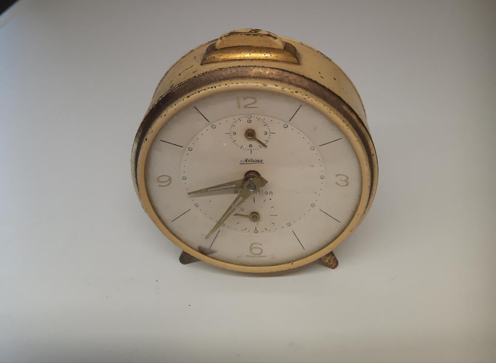 Vintage Wekker - Retro Alarmklok - Jaren '50/'60 Stijl, Antiek en Kunst, Antiek | Klokken, Ophalen of Verzenden