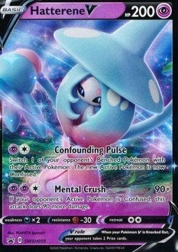 Pokemon - Hatterene V (SWSH 055) Black Star Promos.., Ophalen of Verzenden, Nieuw, Losse kaart, Foil