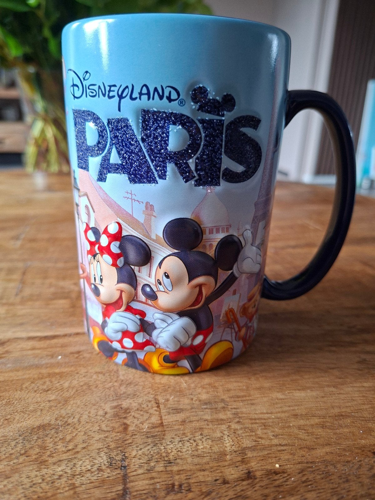 Grote Disneyland Parijs drinkmok met Mickey & Minnie, Overige typen, Ophalen of Verzenden, Zo goed als nieuw, Steen/keramiek