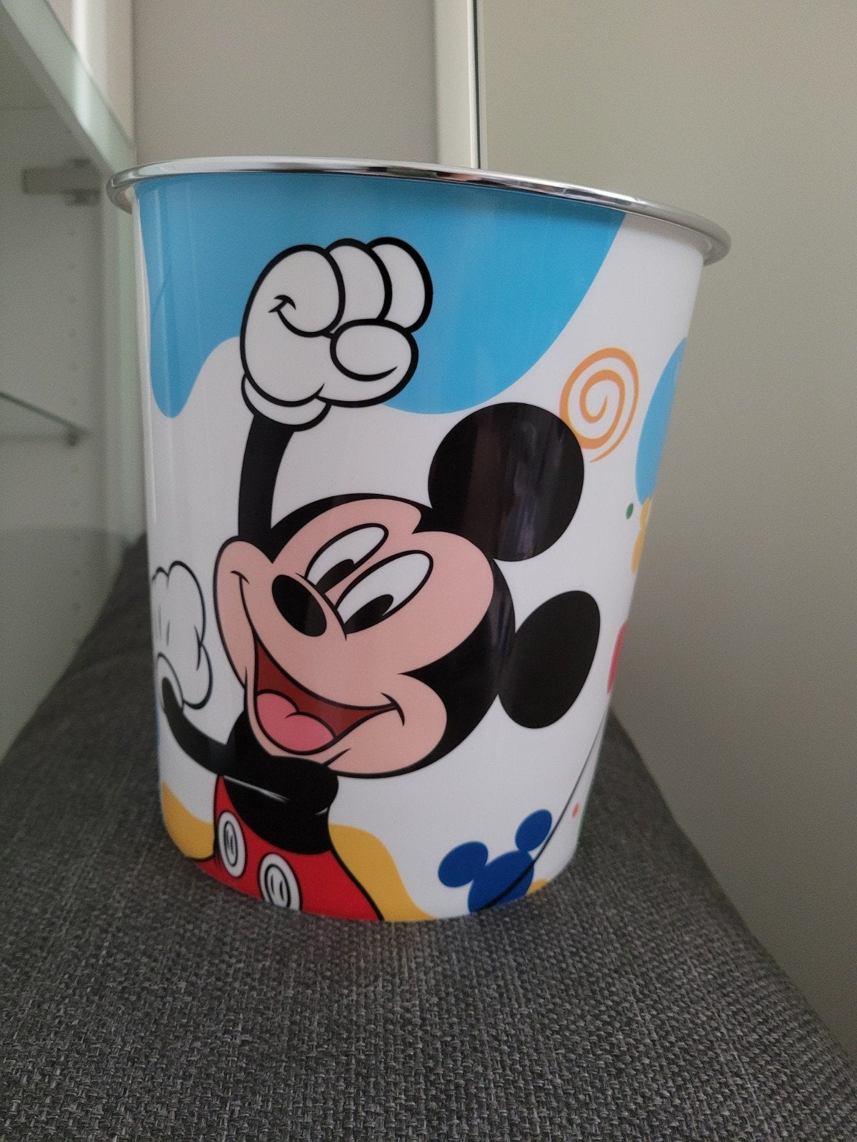 Disney Mickey Mouse & Goofy Popcorn Emmer, Verzamelen, Ophalen of Verzenden, Mickey Mouse, Gebruikt, Servies