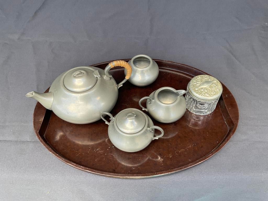 Tinnen set, Antiek en Kunst, Ophalen of Verzenden