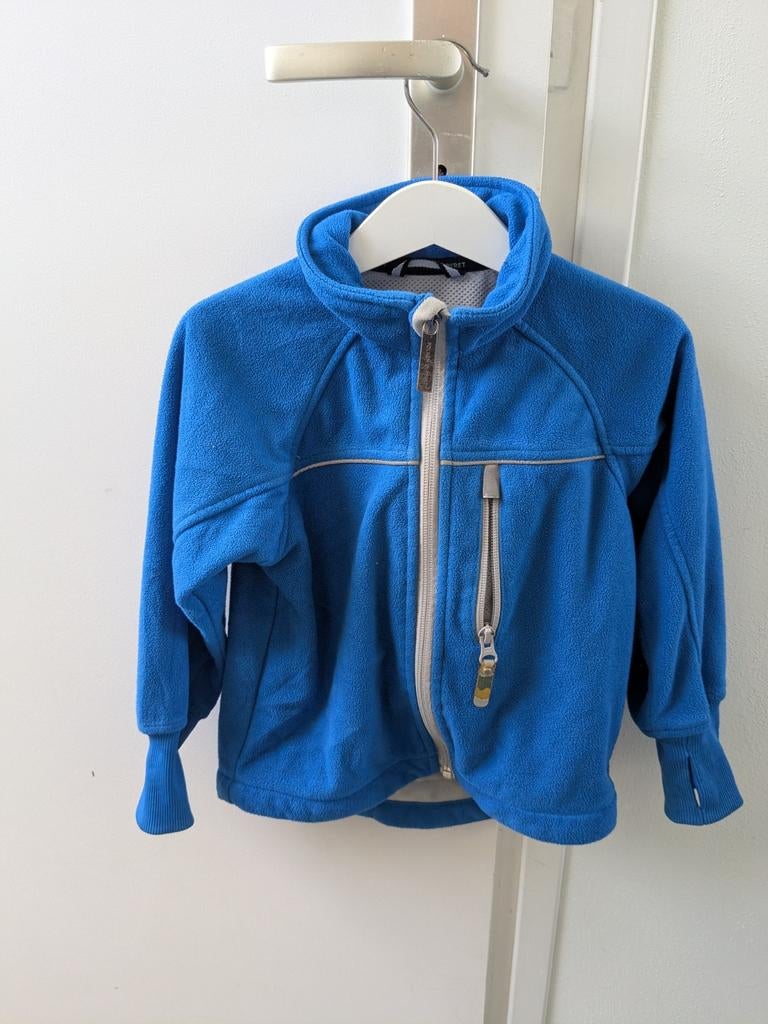 Polarn O. Pyret windstopper fleece - blauw, maat 98, Gebruikt, Jongen of Meisje, Polarn O. Pyret, Ophalen of Verzenden