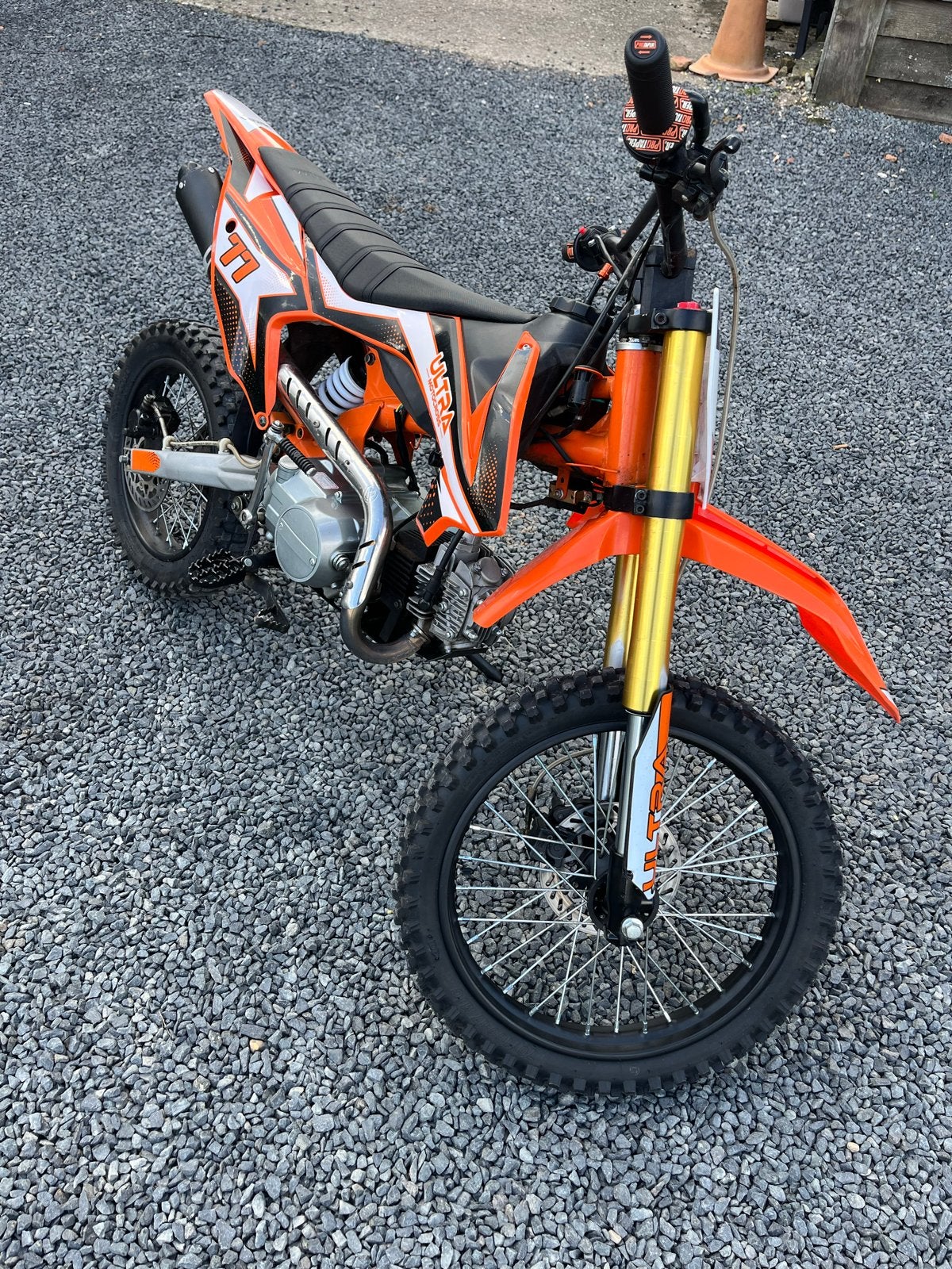 125cc Ultra Motocross Pitbike - Oranje/Zwart, Ophalen, Zo goed als nieuw, Overige merken