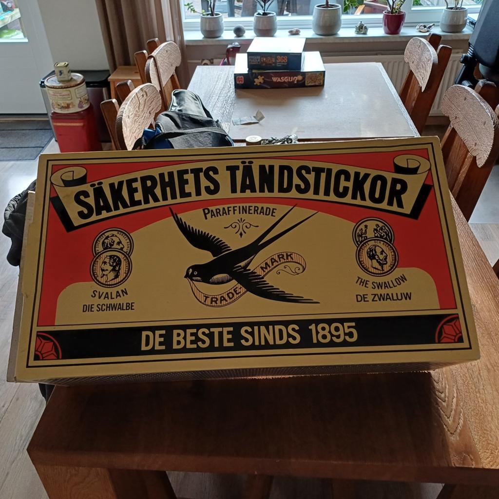 Vintage Zwaluw Lucifers Overdoos - Decoratief, Ophalen
