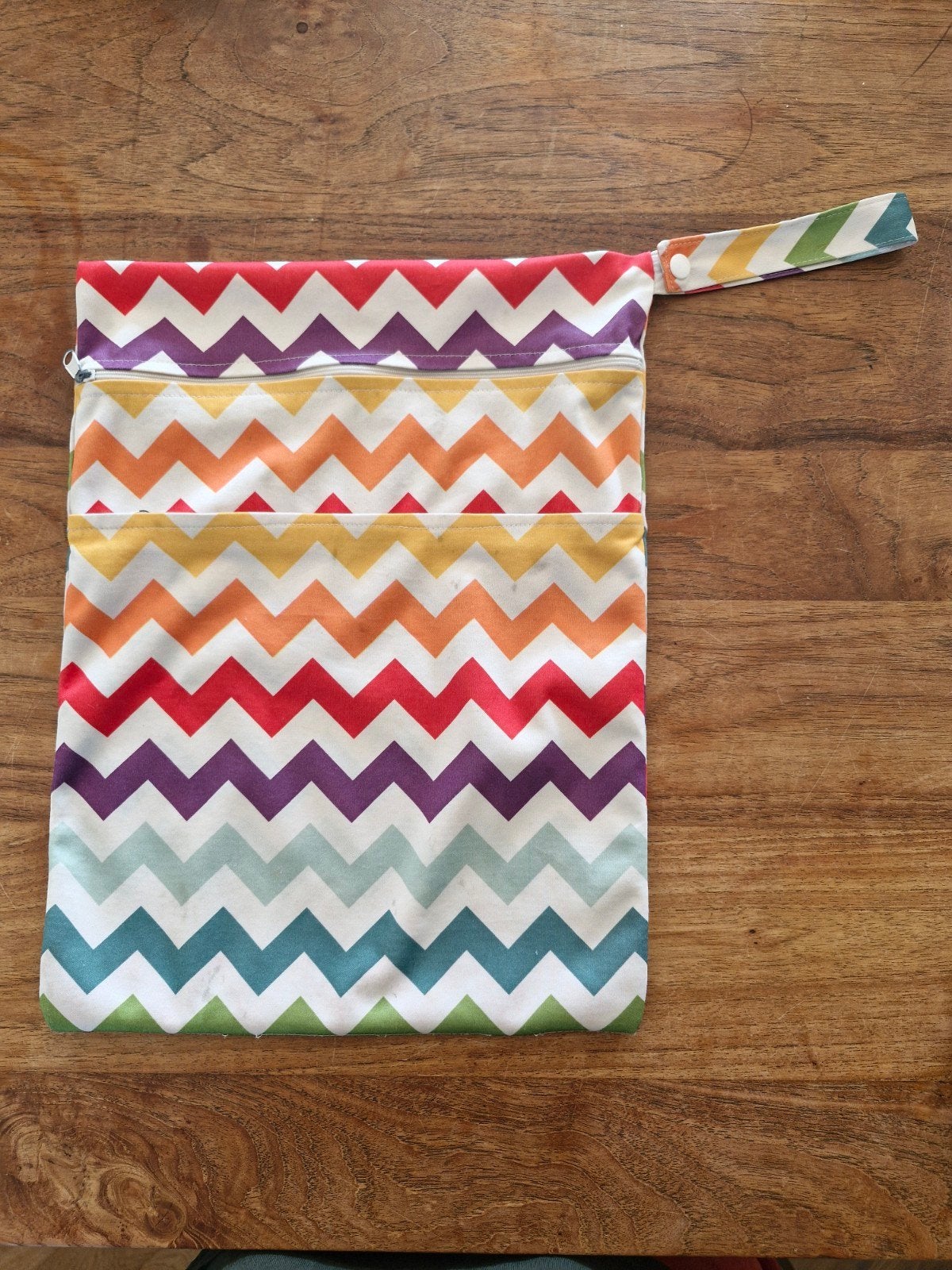 Regenboog zigzag wetbag met 2 ritsen, Ophalen of Verzenden, Gebruikt