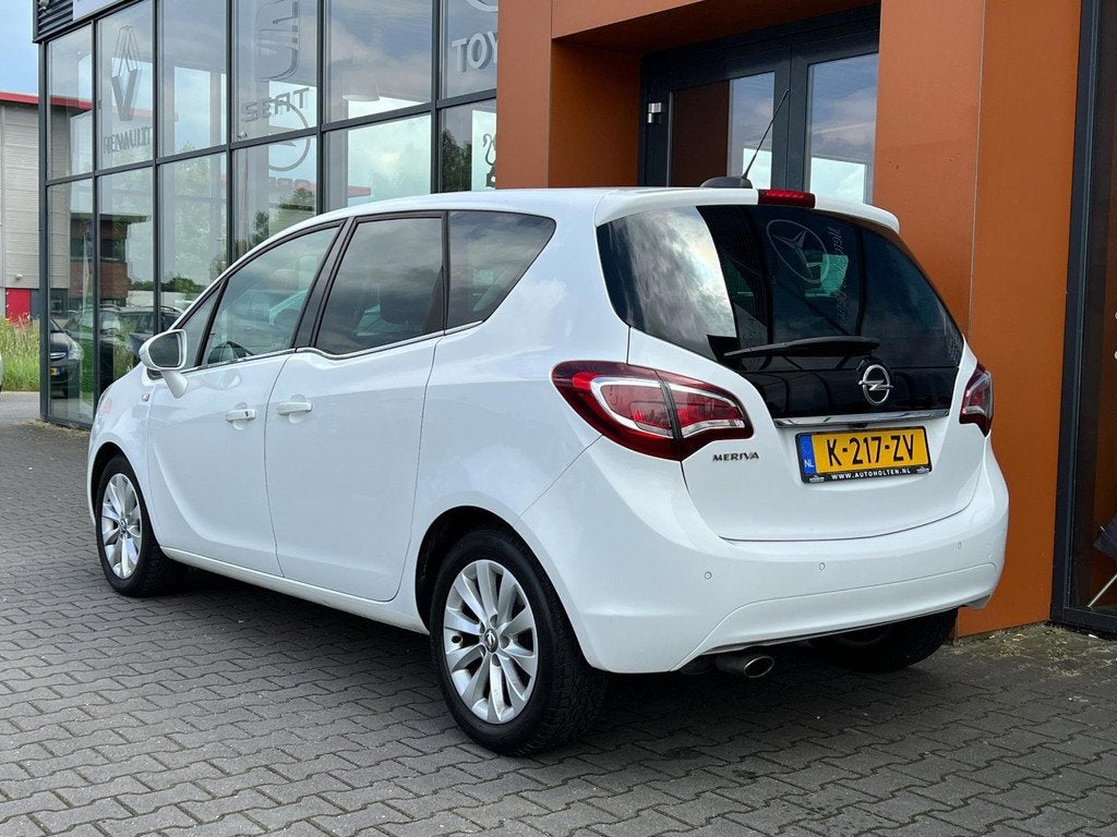 Opel Meriva 1.4 Turbo Cosmo automaat|Cruise|Navi|PDC|Clima, Auto's, Opel, Gebruikt, Euro 6, 4 cilinders, Wit