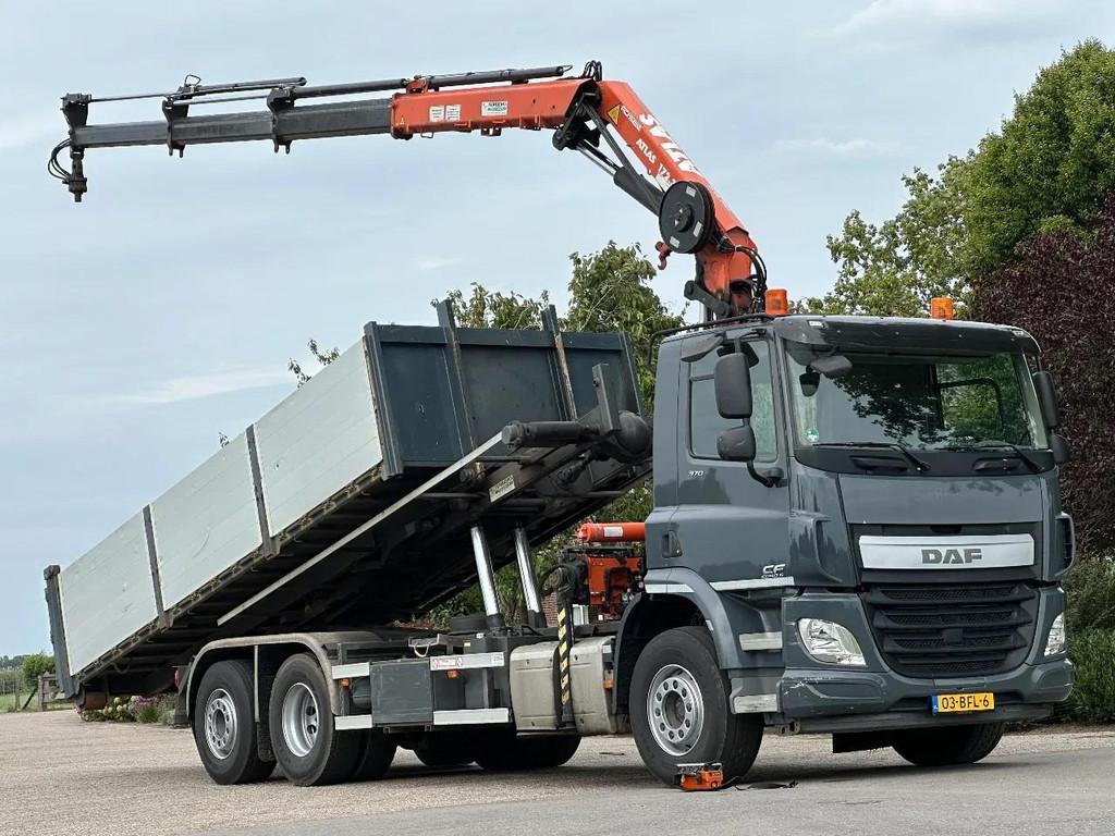DAF CF 370 EURO6!6x2!KRAAN/KRAN/KABEL/ABROLLKIPPER!2014! DK1, Automaat, Verwarmde buitenspiegels, Euro 6, 368 pk