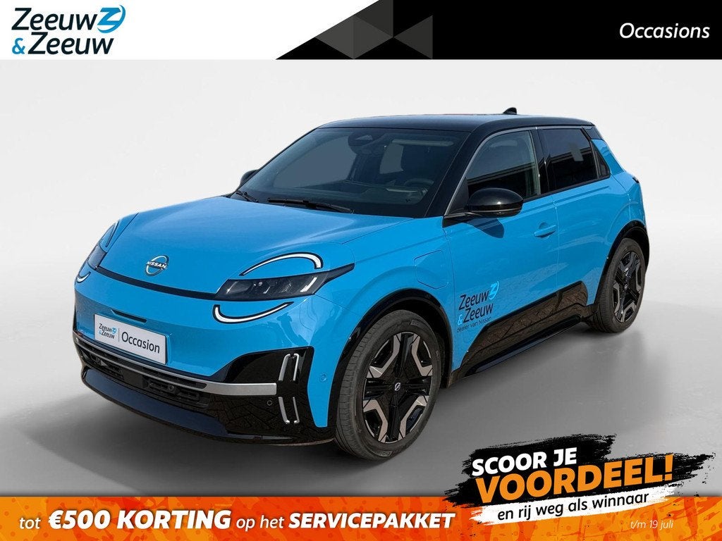 Nissan Micra EVOLVE 52 kWh *Navi+Camera*Winter Pack*Harman K, Auto's, Nissan, 150 pk, Blauw, Leder en Stof, Origineel Nederlands