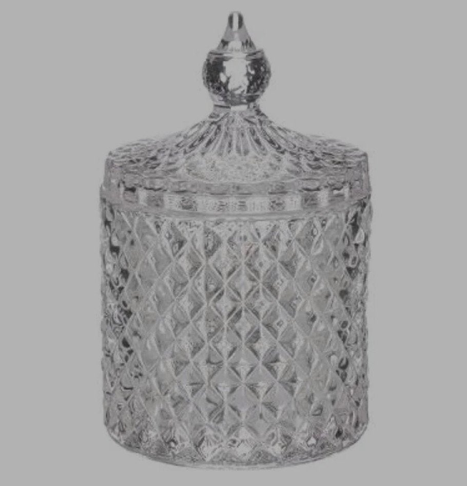 Glazen Voorraadpot / Bonbonnière met Deksel - Kristal-look, Huis en Inrichting, Ophalen of Verzenden, Nieuw, Glas