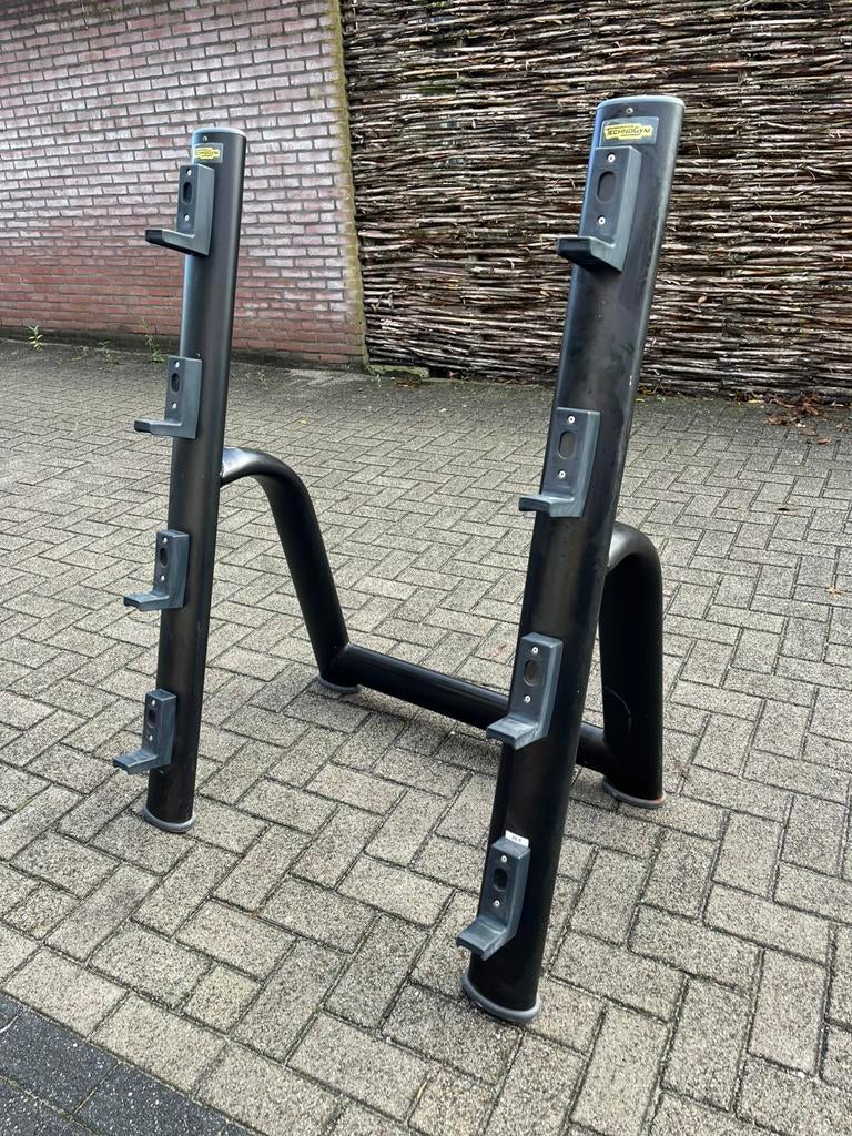 Technogym halter stang stangen rek  zwart, Ophalen, Halterstangen, Halter stangen rek, Zwart