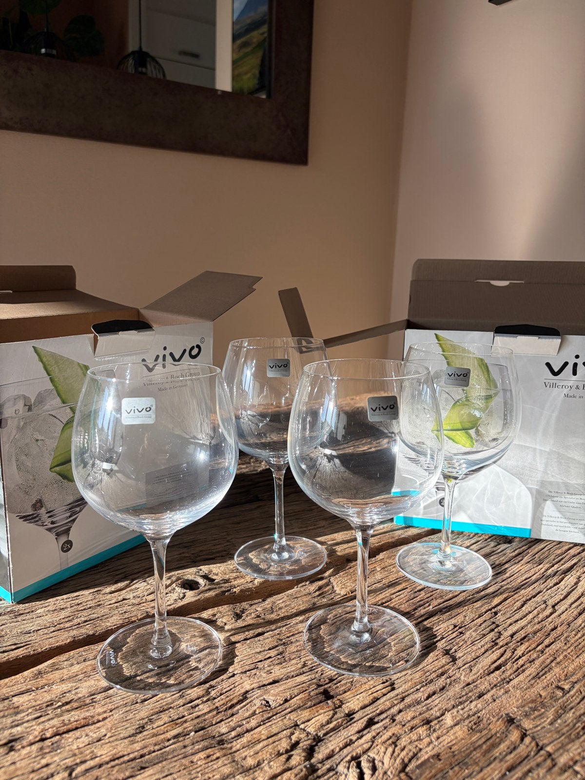 Villeroy & Boch Vivo Gin Tonic Glazen - Set van 4, Ophalen, Nieuw, Overige merken, Glas