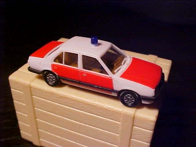 Herpa - Opel Ascona Feuerwehr [wit] 1/87, Ophalen of Verzenden, Gebruikt, Auto, Herpa