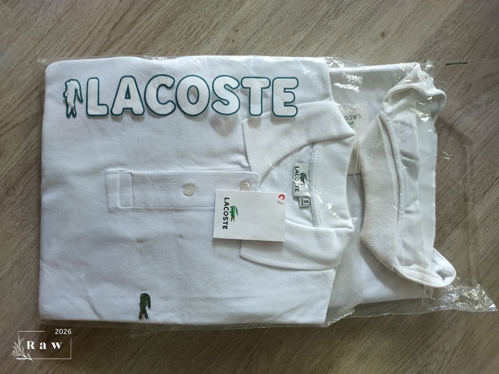 Nieuw Lacoste Poloshirt - Maat 8 (XL), Ophalen of Verzenden, Wit, Lacoste, Maat 56/58 (XL)