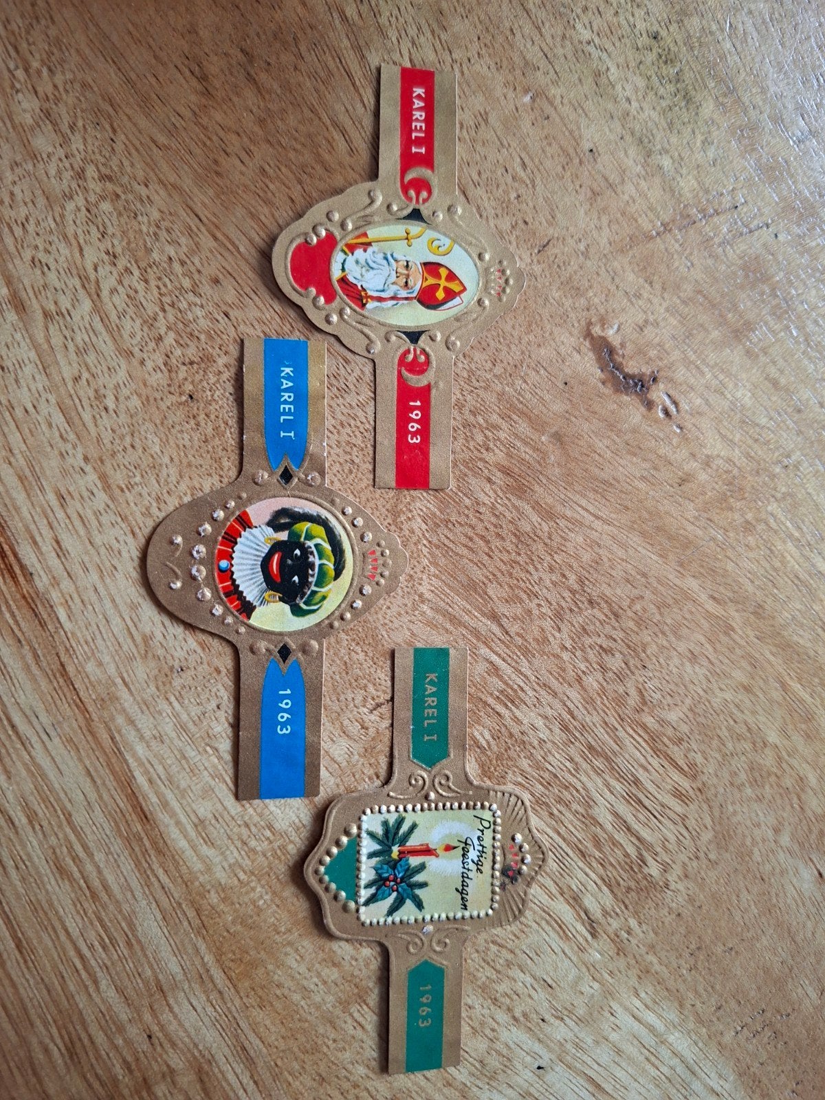 Vintage Karel I sigarenbandjes 1963, Ophalen of Verzenden, Gebruikt