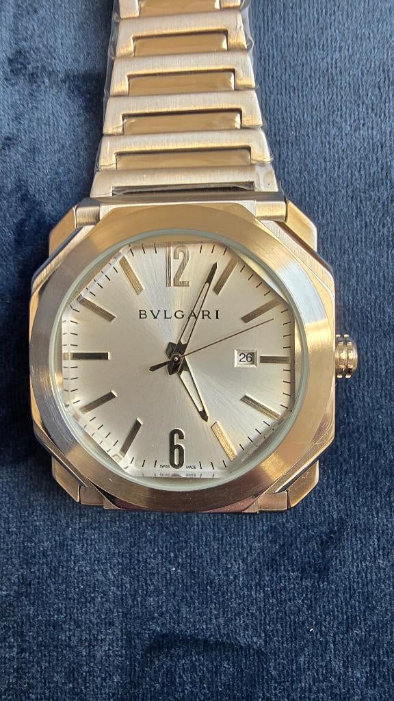 Bulgari Octo solotempo, Sieraden, Tassen en Uiterlijk, Horloges | Heren, Overige merken, Staal, Staal, Verzenden