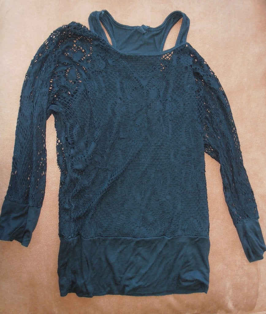 top met hemd maat M, Kleding | Dames, Tops, Maat 38/40 (M), Zwart, Ophalen of Verzenden, Lange mouw