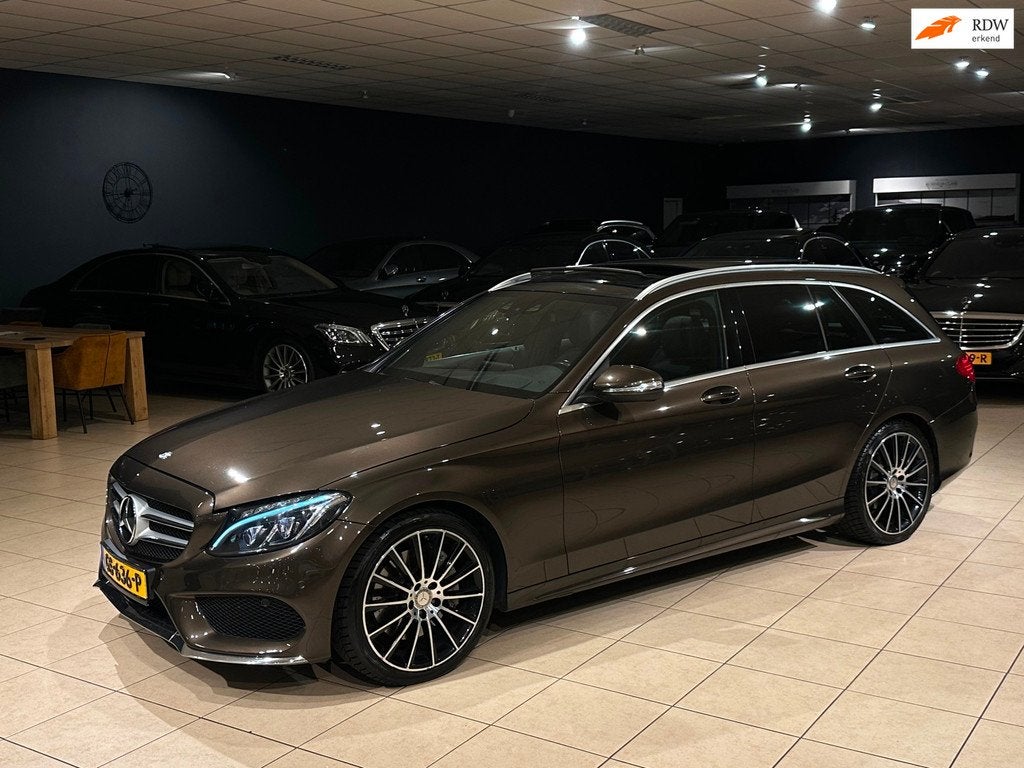 Mercedes-Benz C-klasse Estate C250 CDI Prestige AMG-PAKKET|P, Achterwielaandrijving, 4 cilinders, Bruin, Leder