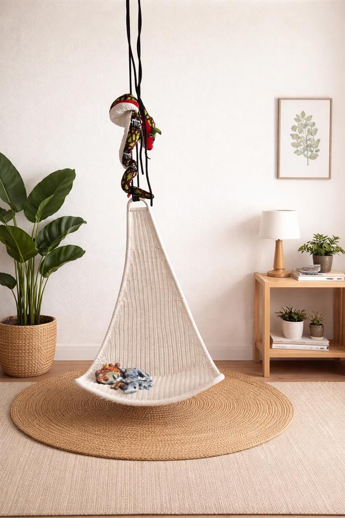 Ikea hangstoel inclusief bevestigingsmateriaal, Huis en Inrichting, Ophalen, Wit, Zo goed als nieuw, Eén
