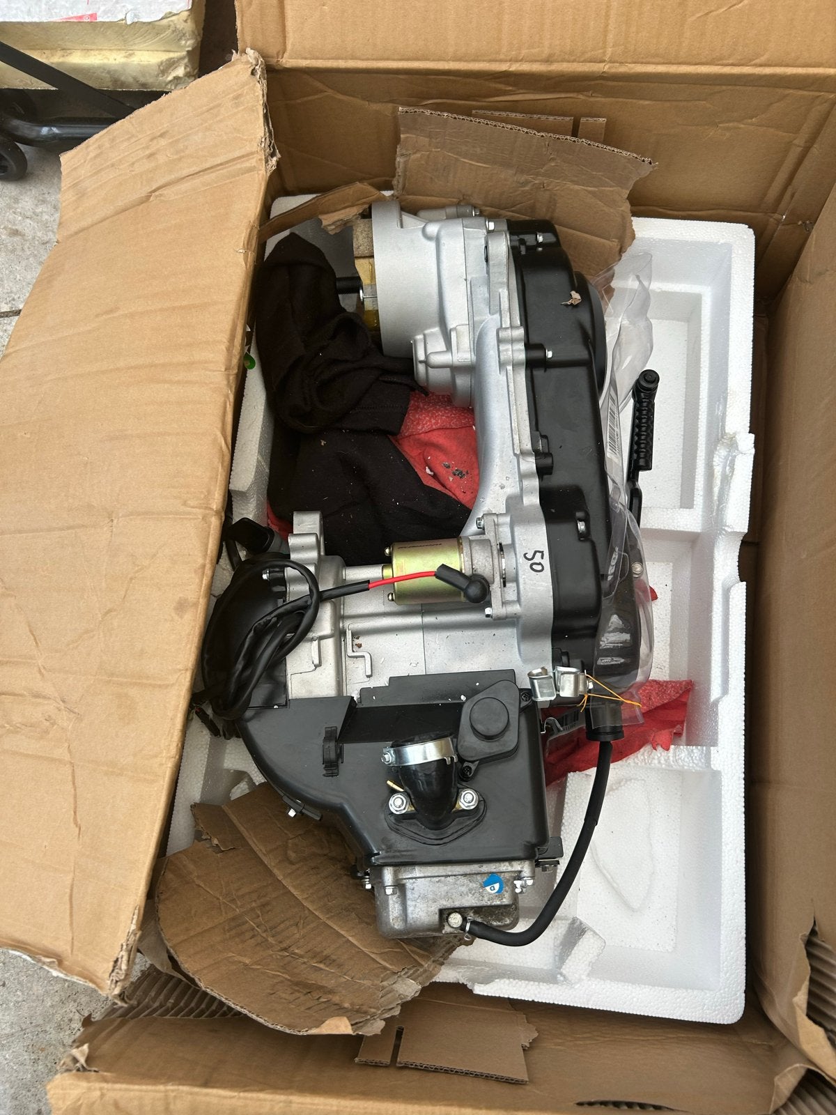 Compleet Motorblok 12 inch Korte As - GY6 Origineel, Ophalen, Nieuw, Blok, Overige merken
