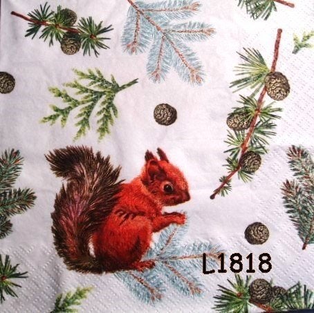 Servetten decoupage/bullet journal * eekhoorn L1818, Verzenden, Nieuw