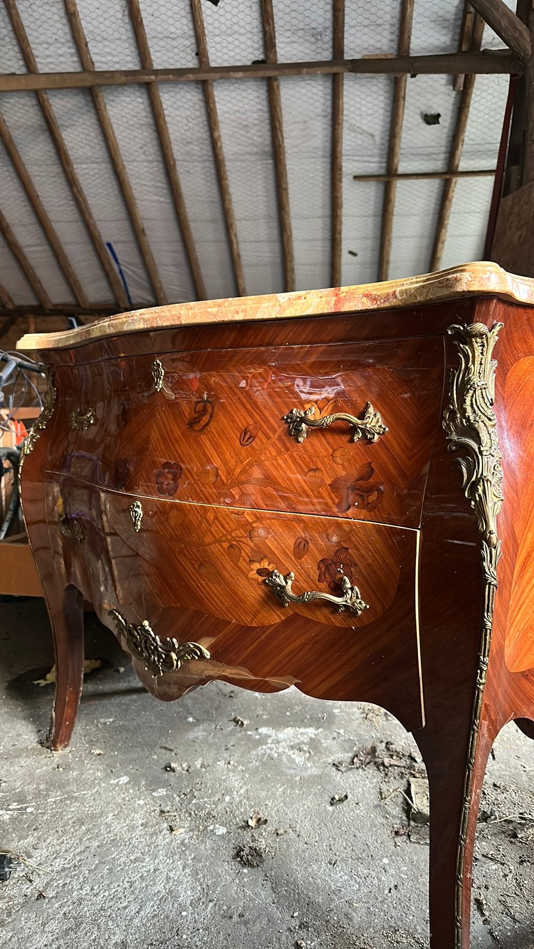 Louis XV commode met marmeren blad, Antiek en Kunst, Antiek | Meubels | Kasten, Ophalen