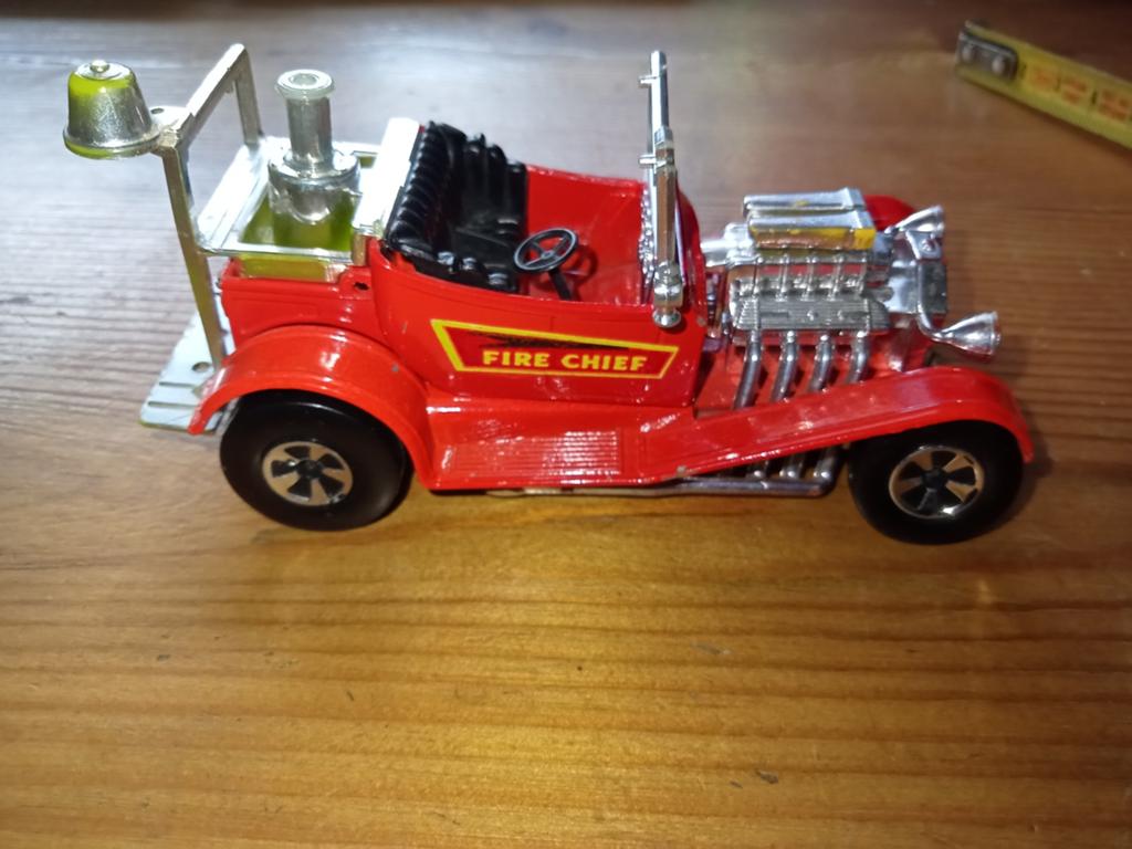 Matchbox Brandweer auto, ca 11 cm lang en 4,5 cm hoog, Ophalen of Verzenden, Gebruikt, Auto