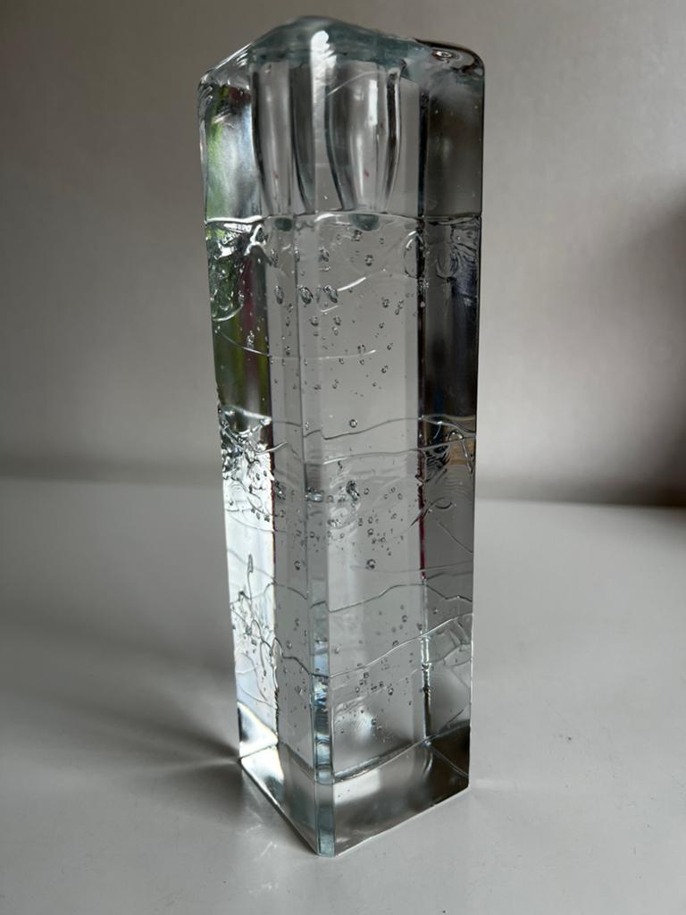 Iittala XL Arkipelago Iceglass Kandelaar Timo Sarpaneva 22cm, Ophalen of Verzenden, Zo goed als nieuw, Overige materialen, Minder dan 25 cm
