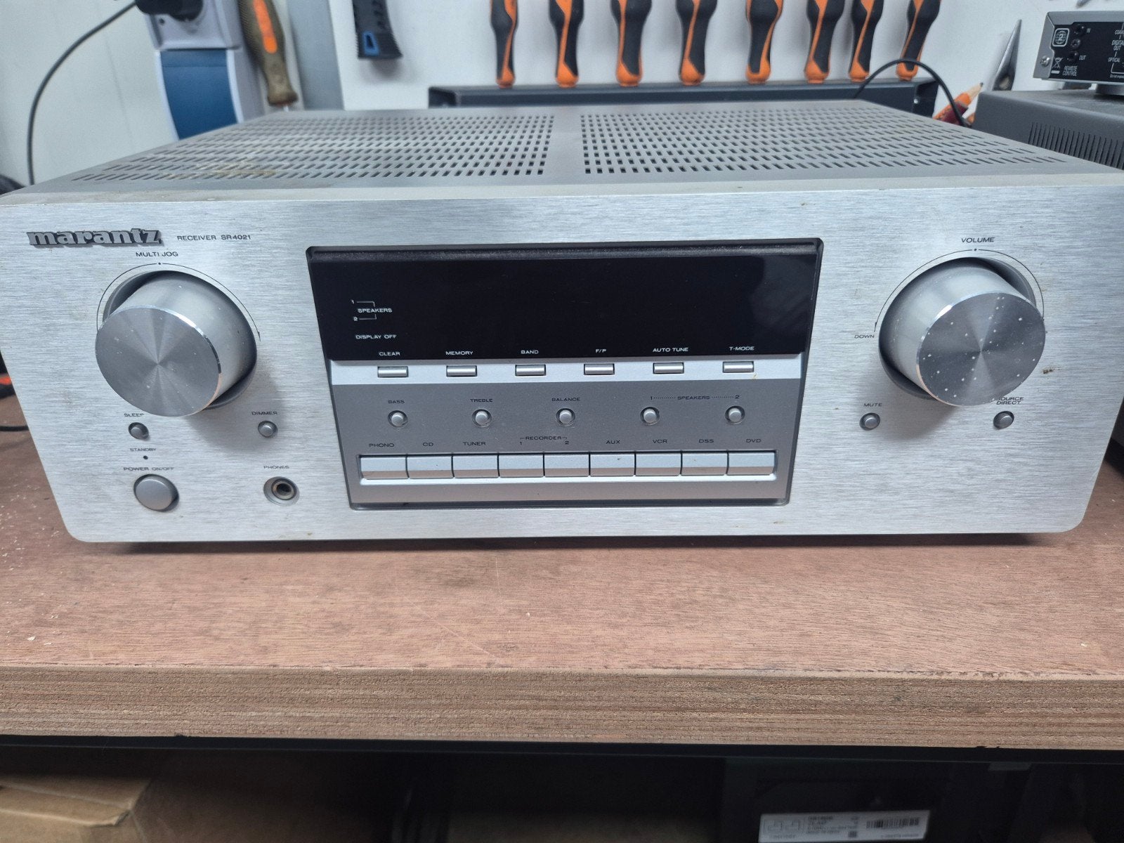 Marantz SR4021 Stereo Receiver - Zilverkleurig, Audio, Tv en Foto, Versterkers en Receivers, Gebruikt, 60 tot 120 watt, Stereo