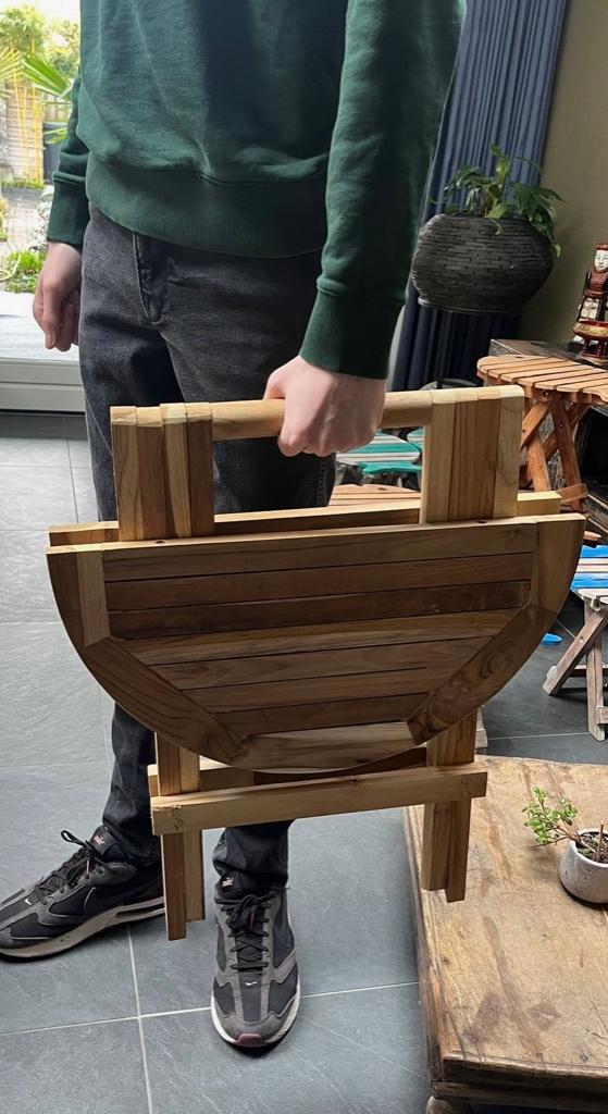 Tuintafel teak bijzettafel boottafel klaptafel strand tafel, Tuin en Terras, Tuintafels, Verburgt Vintage, Nieuw, Ophalen of Verzenden