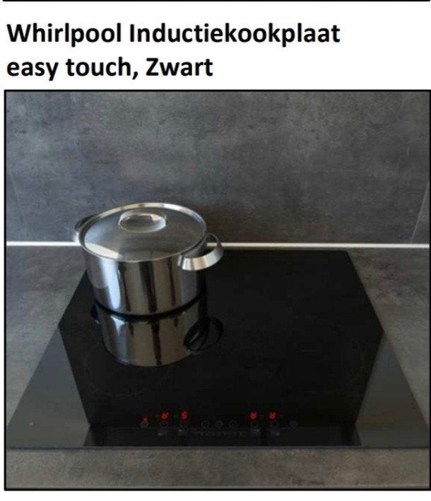 Inductiekookplaat whirlpool 60 cm, Ophalen, Inbouw