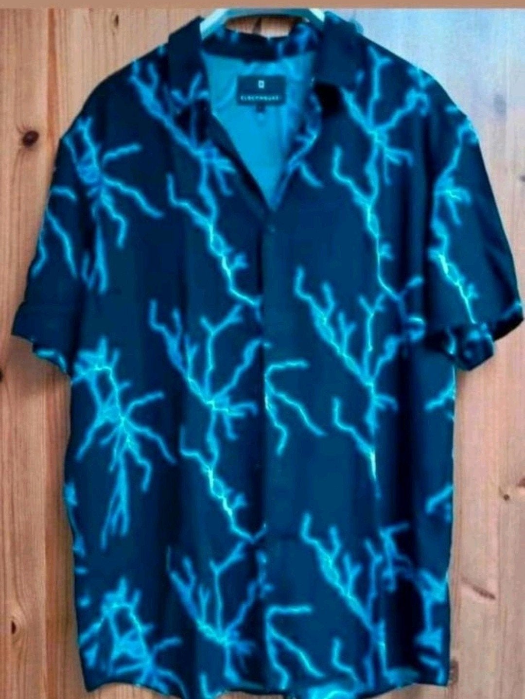✅️ C&A blouse met bliksem-motief maat L, Kleding | Heren, Overhemden, Zo goed als nieuw, Meerkleurig, Ophalen of Verzenden