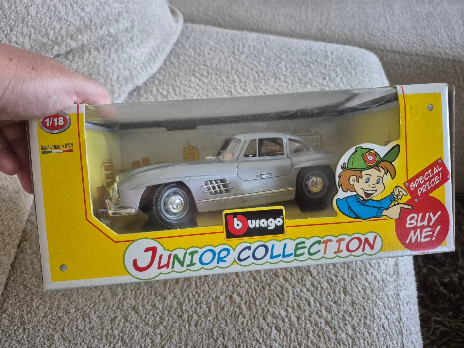 Bburago 1:18 Mercedes-Benz 300 SL (1954) – Junior Collection, Ophalen of Verzenden, Zo goed als nieuw, Bburago
