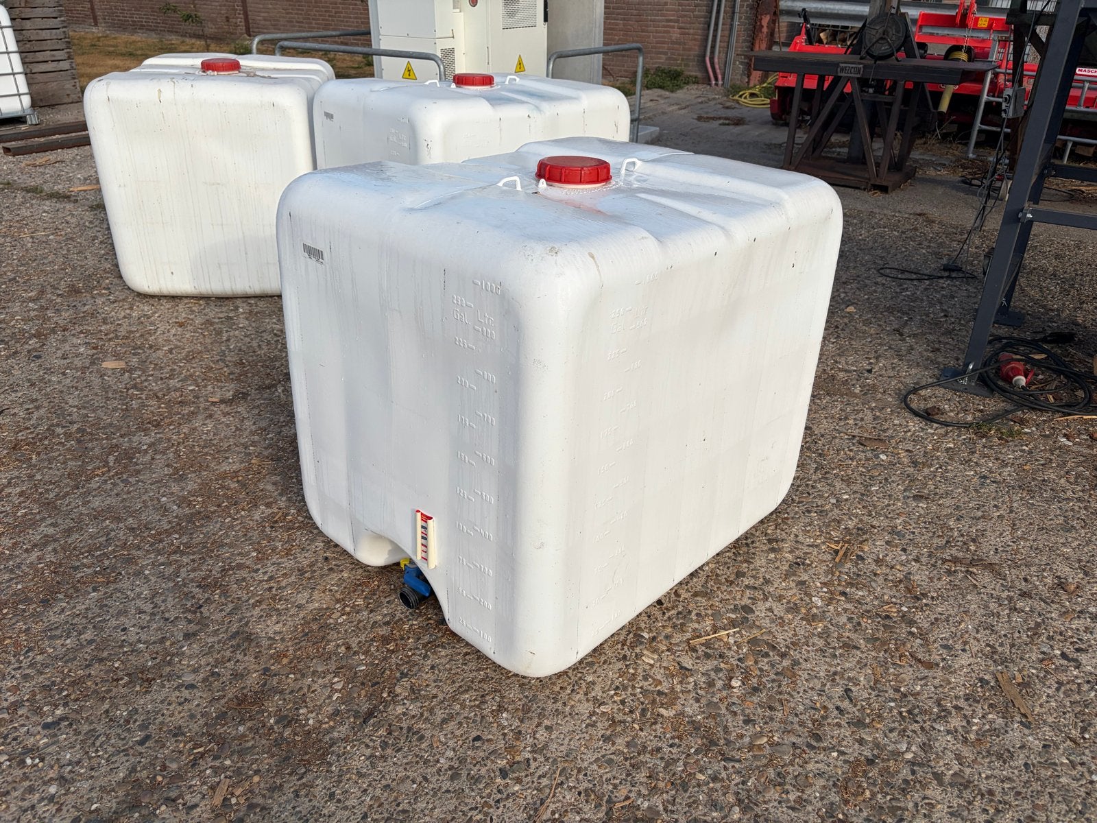 IBC vat 1000L - Wit kunststof, 150 liter of meer, Ophalen of Verzenden, Gebruikt