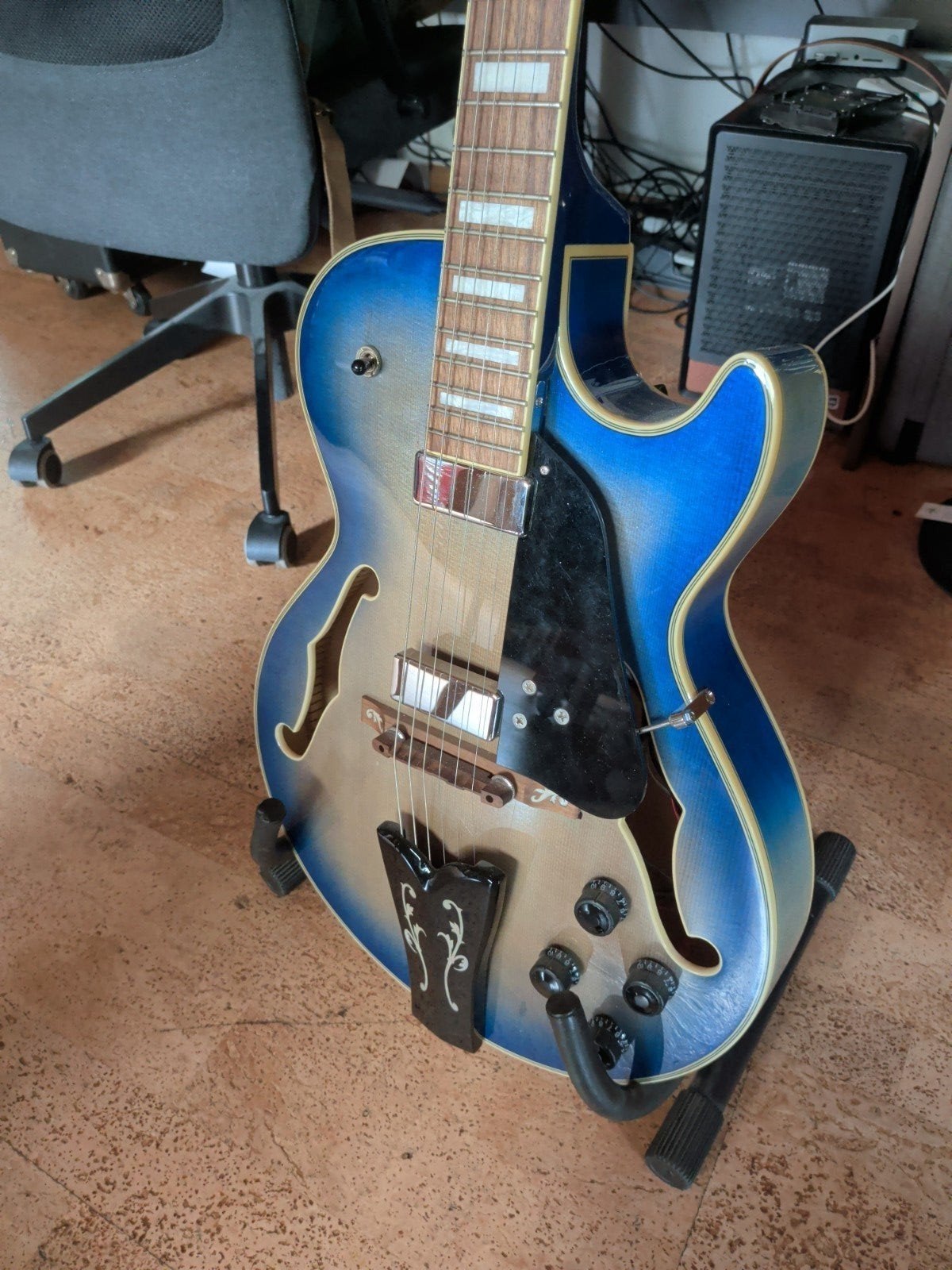 Ibanez GB10EM JBB, Ophalen, Zo goed als nieuw, Hollow body, Ibanez