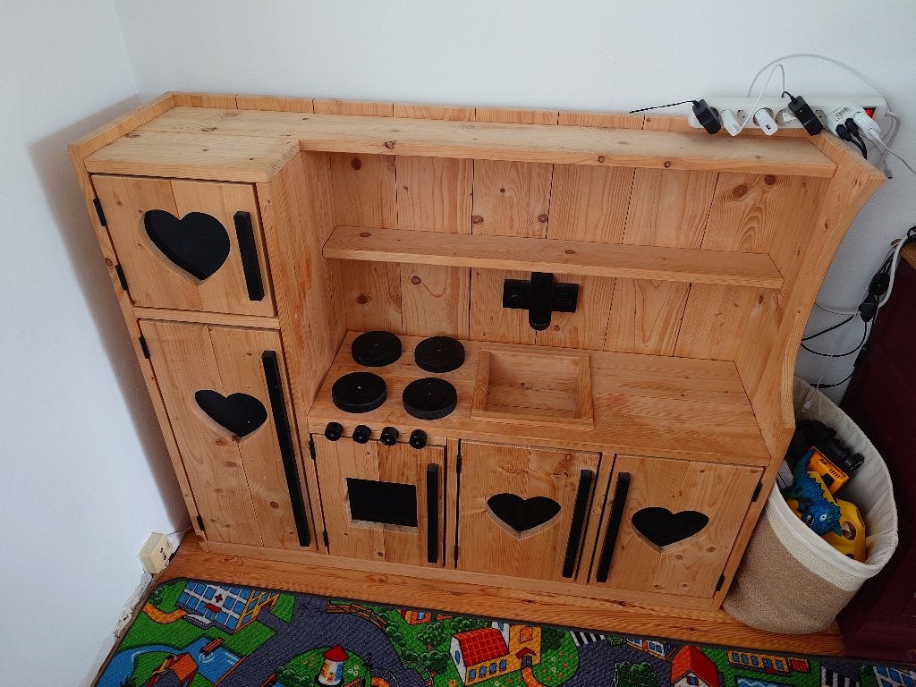 grote houten speelkeuken met accessoires, Ophalen, Gebruikt, Hout, Speelkeuken