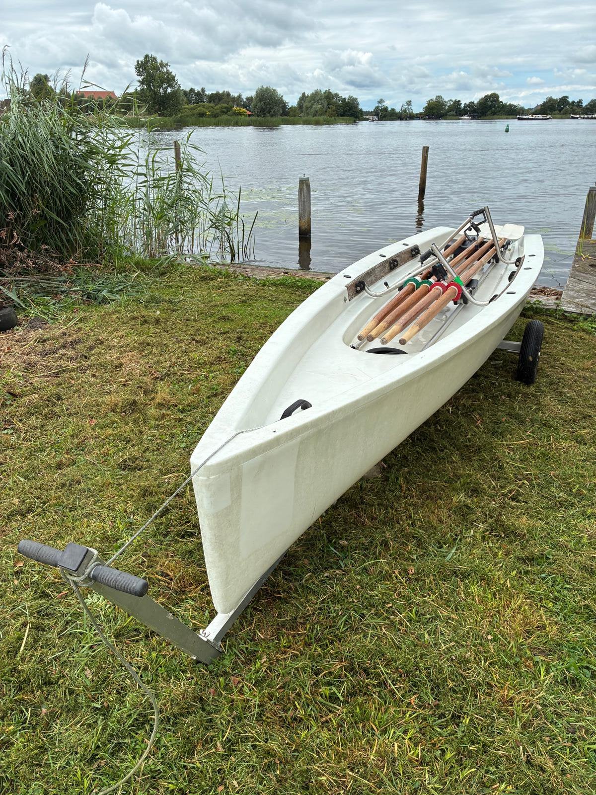 Virus Yole clubboot 1-2 persoons. Roeiboot incl Kalf trailer, Ophalen, Zo goed als nieuw, Eén persoon, Overige typen