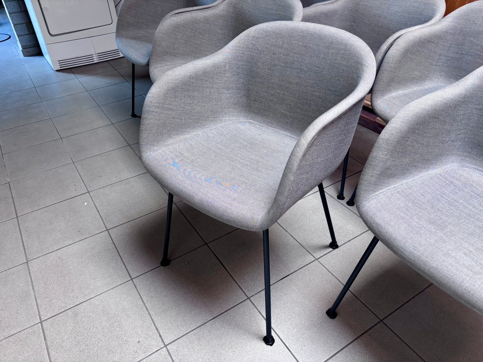 Stoel Muuto, type Fiber chair, met kuip (8st), Ophalen, Gebruikt, Vijf, Zes of meer stoelen, Stof