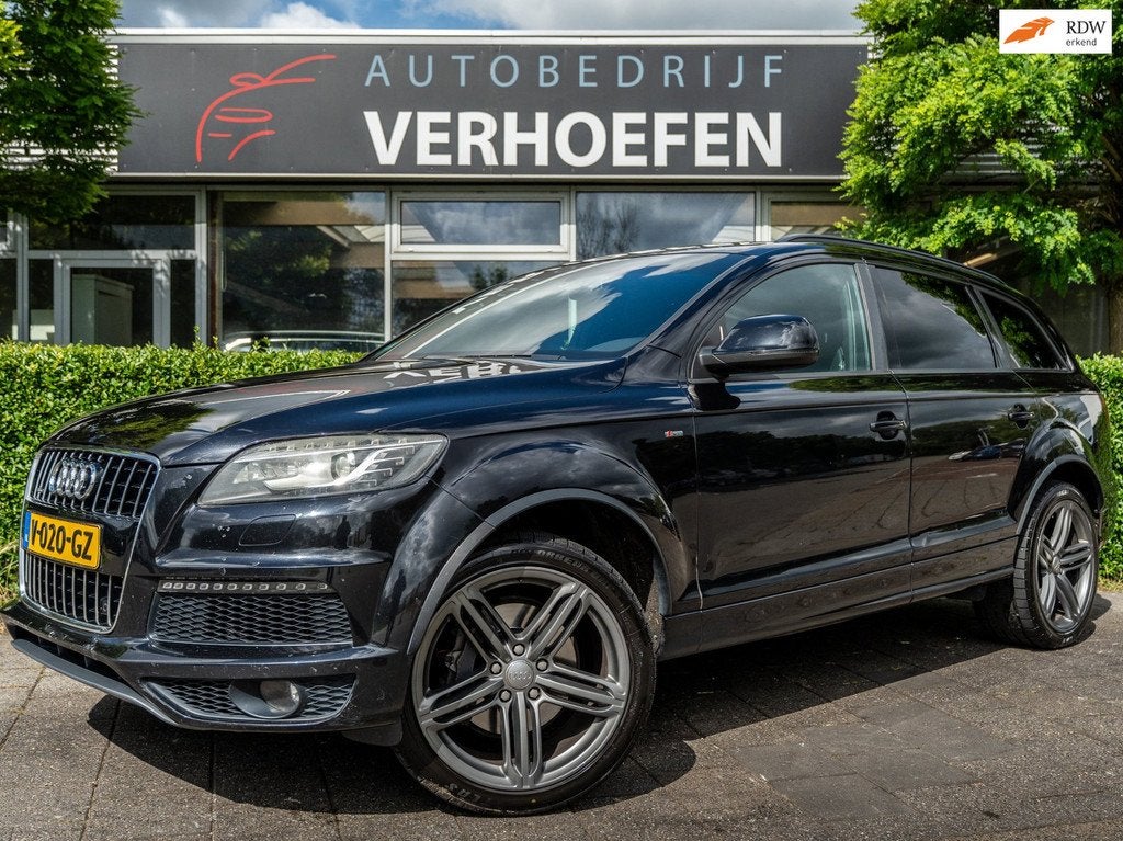 Audi Q7 3.0 TDI quattro | S-LINE | BOSE AUDIO| LUCHTVERING |, Auto's, Gebruikt, Zwart, Navigatiesysteem, Zwart
