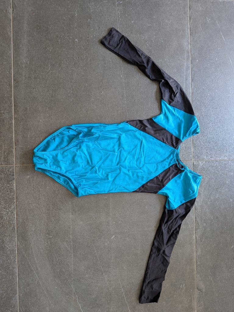 Turnpakje maat 140, Gebruikt, Blauw, Turnpak(je), Kindermaat 122 t/m 140