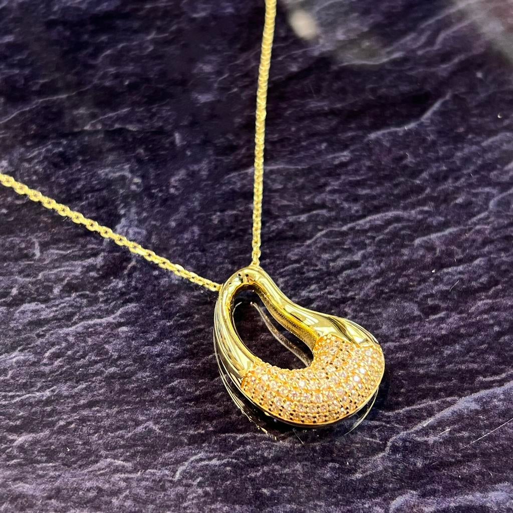 18k gouden ketting collier dames 18 karaat goud, Ophalen of Verzenden, Nieuw, Goud