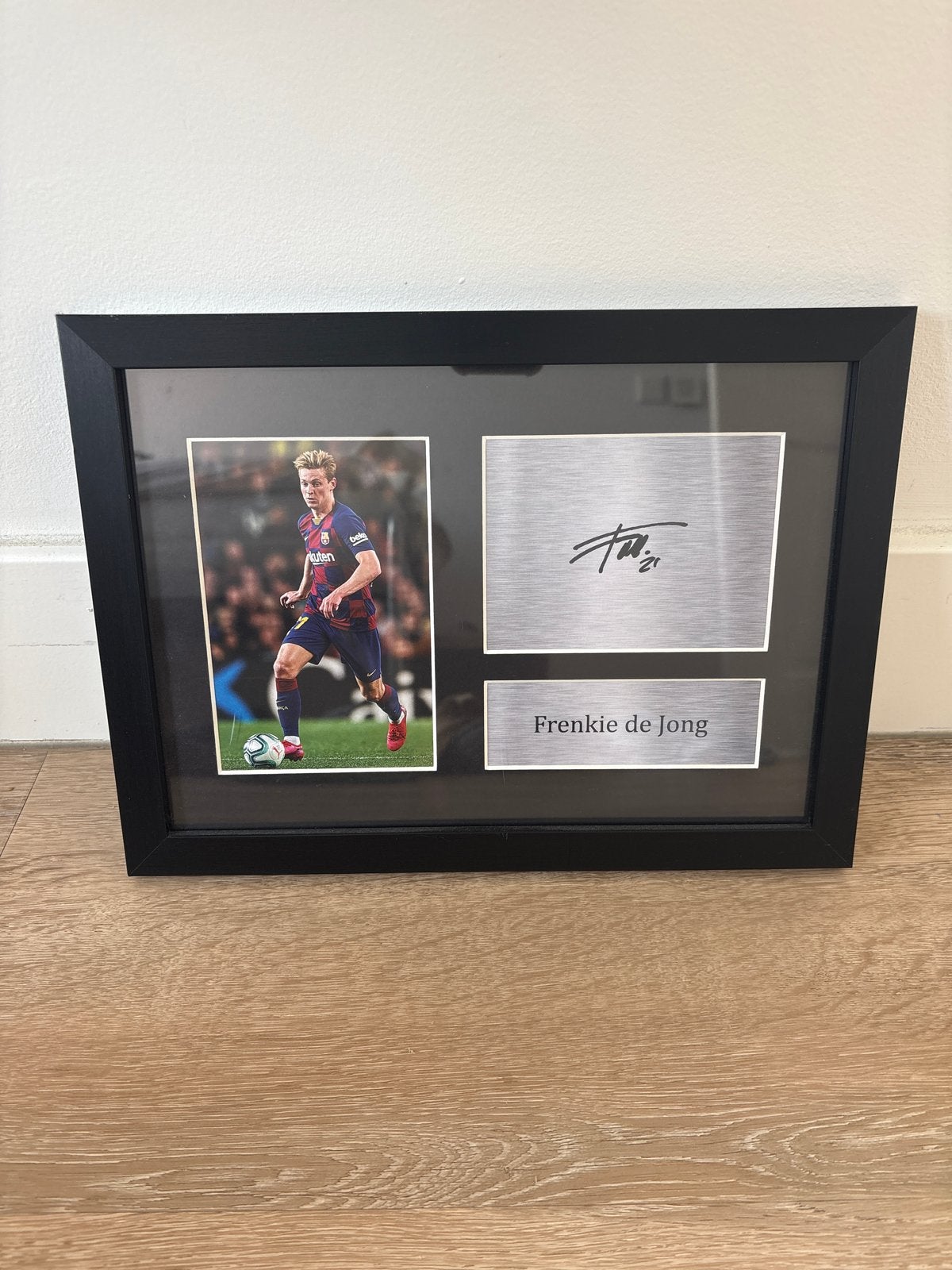 Frenkie de Jong ingelijste foto met handtekening, Ophalen of Verzenden, Zo goed als nieuw, Buitenlandse clubs, Poster, Plaatje of Sticker