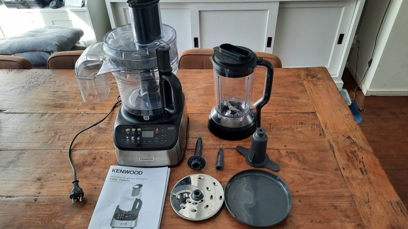 Kenwood multipro foodprocessor FDM73, Witgoed en Apparatuur, Keukenmixers, Ophalen, Zo goed als nieuw, 3 snelheden of meer