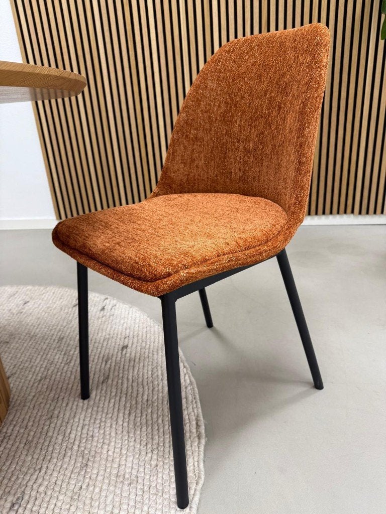KICK eetkamerstoel - Lana Oranje - Nieuw - Laatste sets, Huis en Inrichting, Overige kleuren, Kick, Nieuw, Ophalen of Verzenden