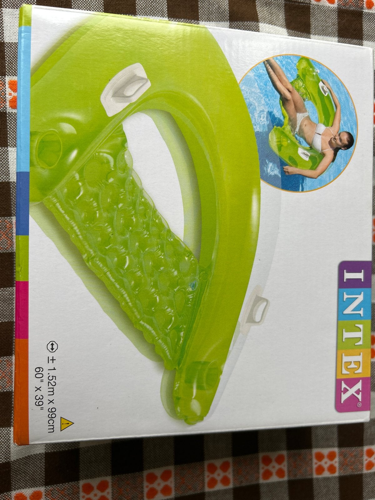 Intex Opblaasbaar Zwembad Ligbed - Groen, Tuin en Terras, Minder dan 80 cm, Overige typen, Nieuw, Ophalen of Verzenden
