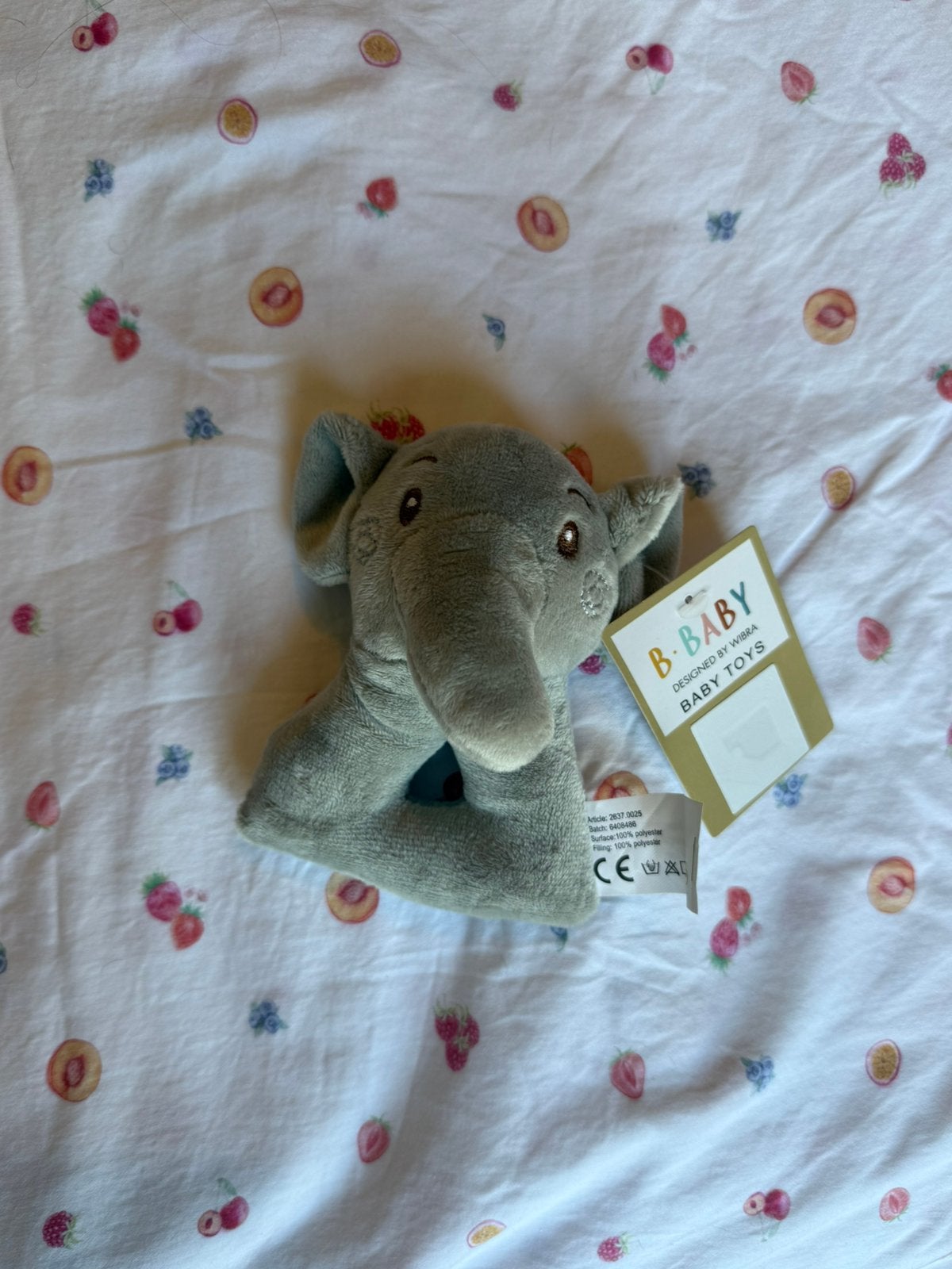 Wibra grijze olifant rammelaar knuffel NIEUW, Ophalen of Verzenden, Nieuw, Rammelaar