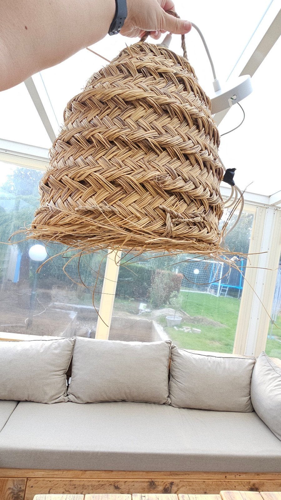 Rieten hanglamp #Ibiza rotan, Huis en Inrichting, Ophalen of Verzenden