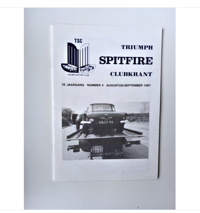 triumph spitfireclubblad nr.4 *1987*-TSC, Ophalen of Verzenden, Zo goed als nieuw, Overige merken, TSC