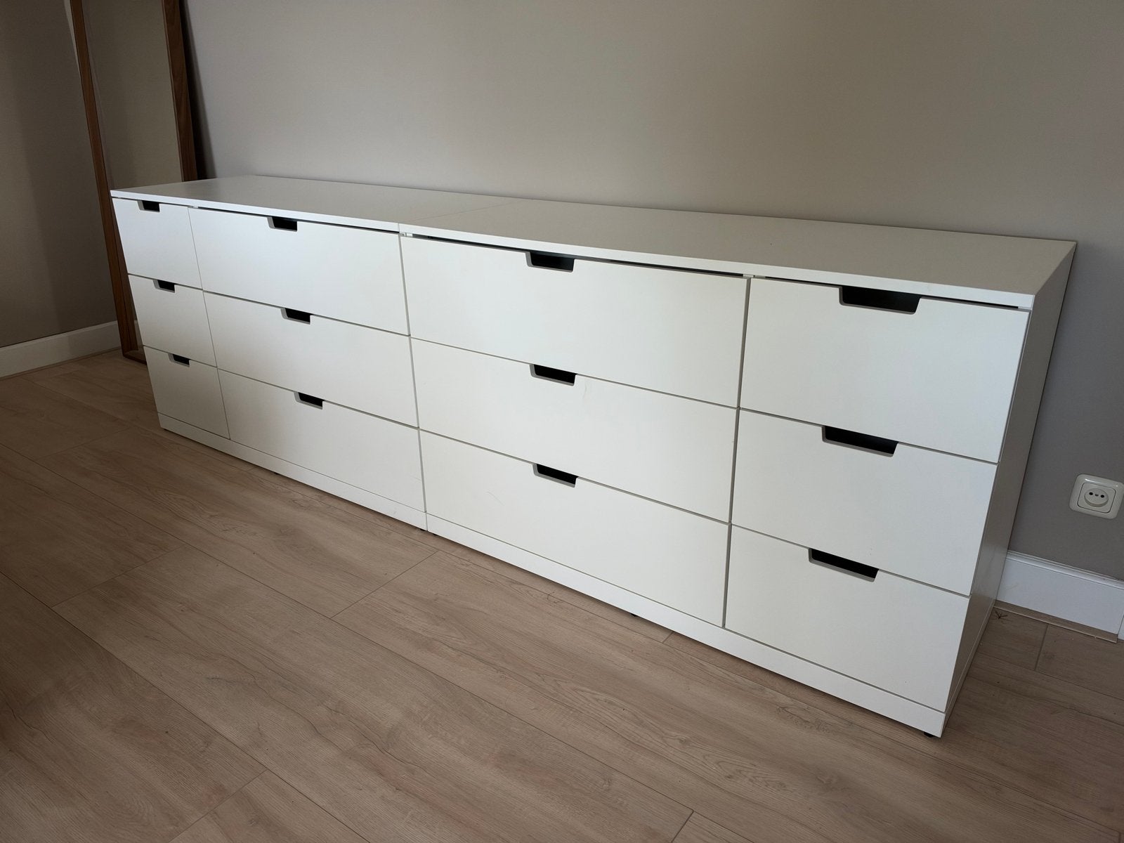 2x IKEA Nordli Ladekast 120x76, Ophalen, 100 tot 150 cm, 5 laden of meer, Zo goed als nieuw