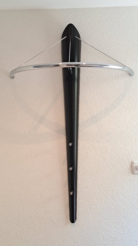 Moderne wand kapstok met hangers, Huis en Inrichting, Gebruikt, 100 tot 150 cm, Metaal, Ophalen